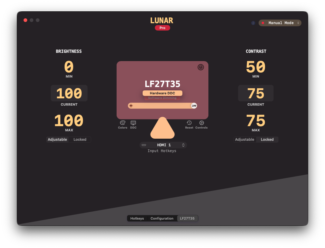 Lunar - Display settings